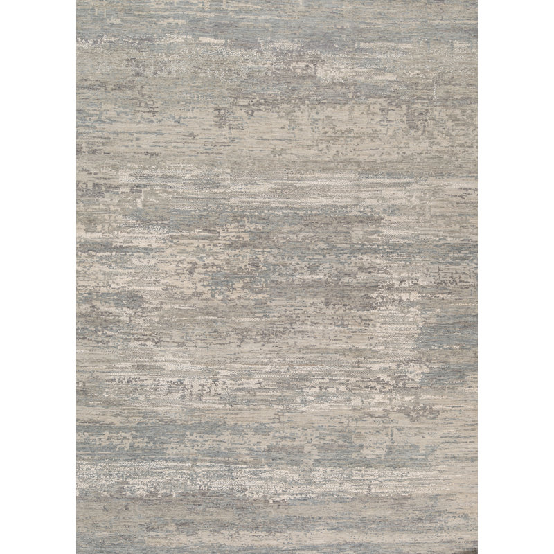 Bokara Rug Co Inc Neo Villa Abstract Hand Knotted Dark Blue Area Rug Wayfair