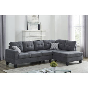 Latitude Run Armenda 103 5 Faux Leather Modular Sofa Chaise With Ottoman Wayfair