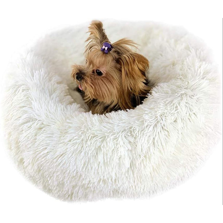 soft round dog bed