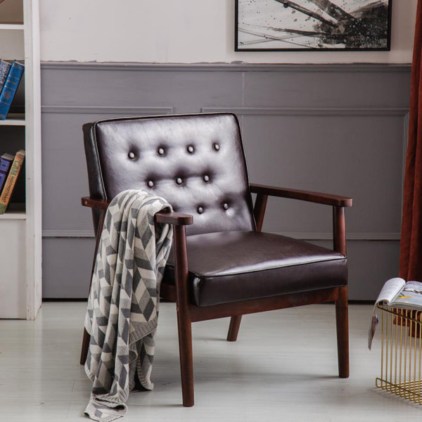 Accent Chairs With Wood Arm | Wayfair.ca