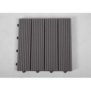 Find The Perfect Outdoor Deck Tiles Planks Wayfair 12 X Composite Interlocking Deck Tile In Gray