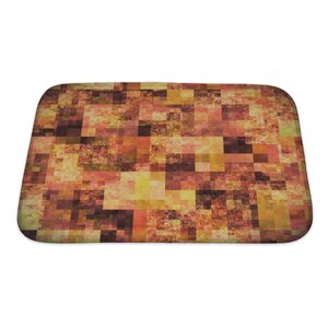 Art Touch Abstract Bright with Mosaic Pattern Bath Rug