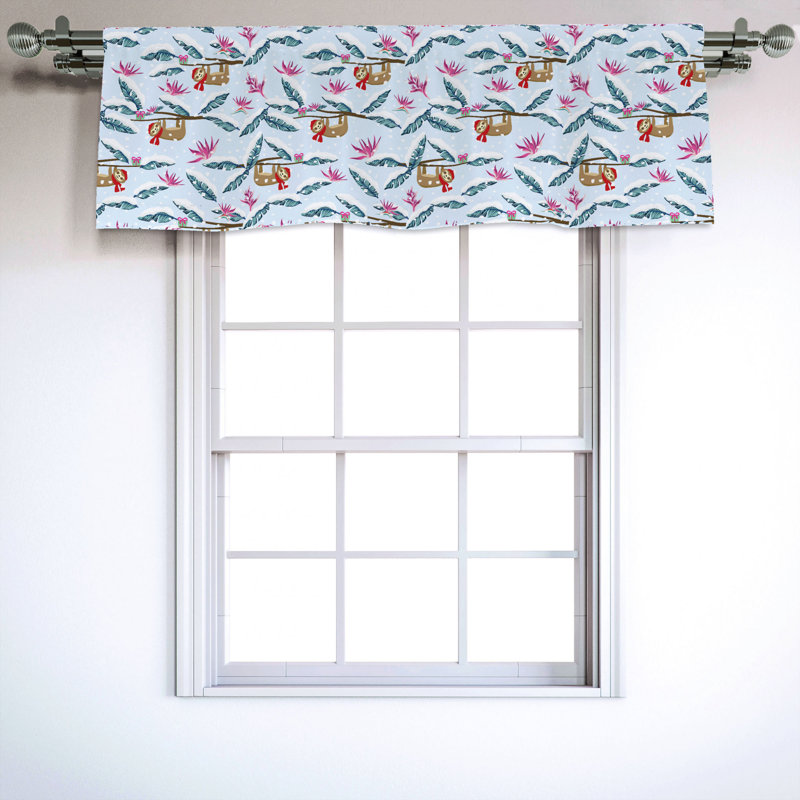 East Urban Home Funny Sloth 54 Window Valance Wayfair East Urban Home Funny Sloth 54 Window