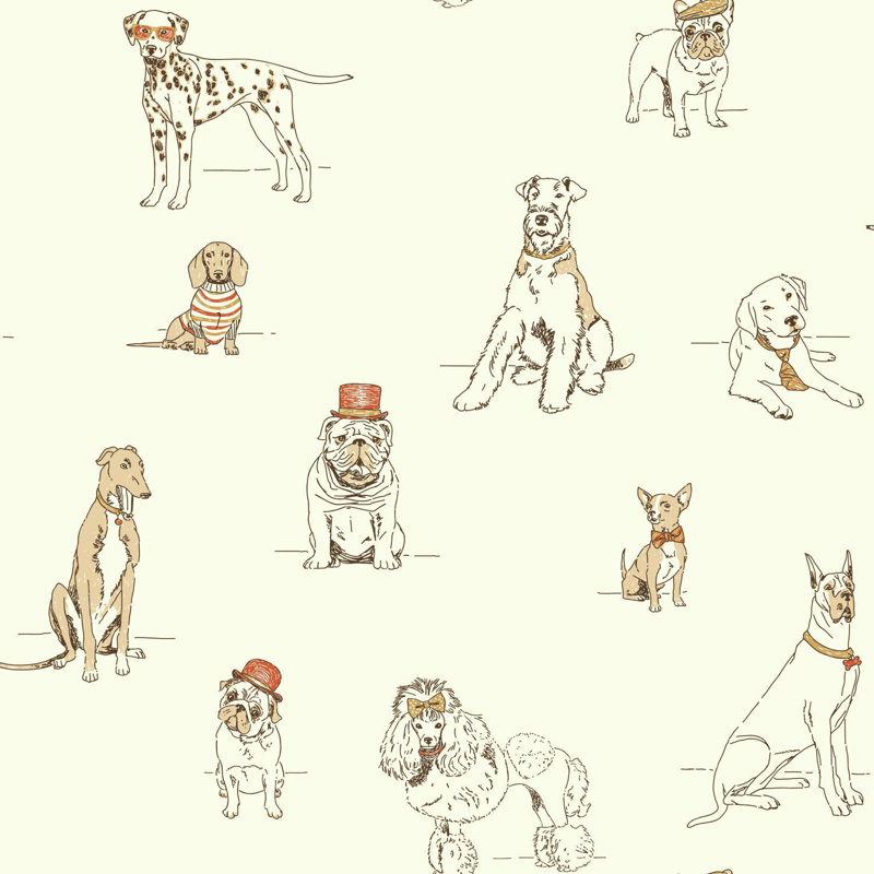 York Wallcoverings Ashford Toiles Dog S Life 33 X 21 Wildlife