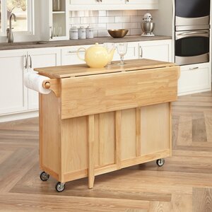 Kennedy Kitchen Island with Wood Top