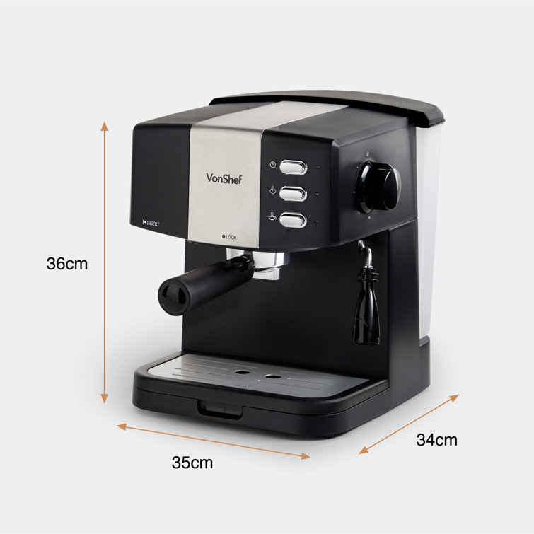 VonShef 15 Bar Espresso \u0026 Coffee 