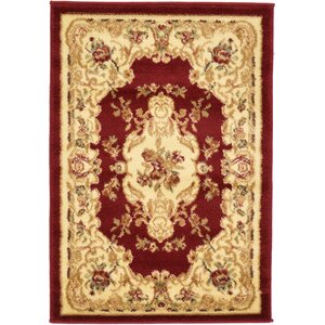 Oskar Maroon Area Rug