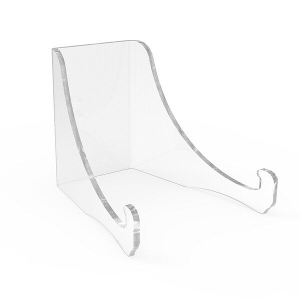 Acrylic Curved Plate Display Stand Easel 1.75" for 2"-3" Plate 