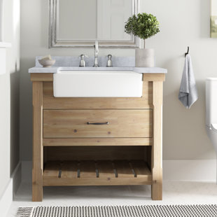 Farmhouse Rustic Solid Wood Bathroom Vanities Birch Lane