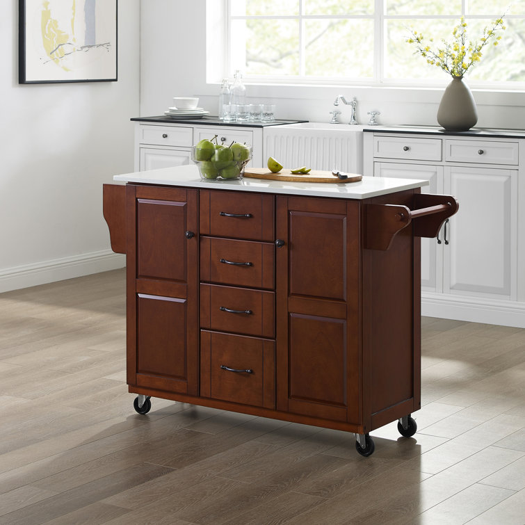 August Grove Bair Kitchen Island With Granite Top Reviews Wayfair