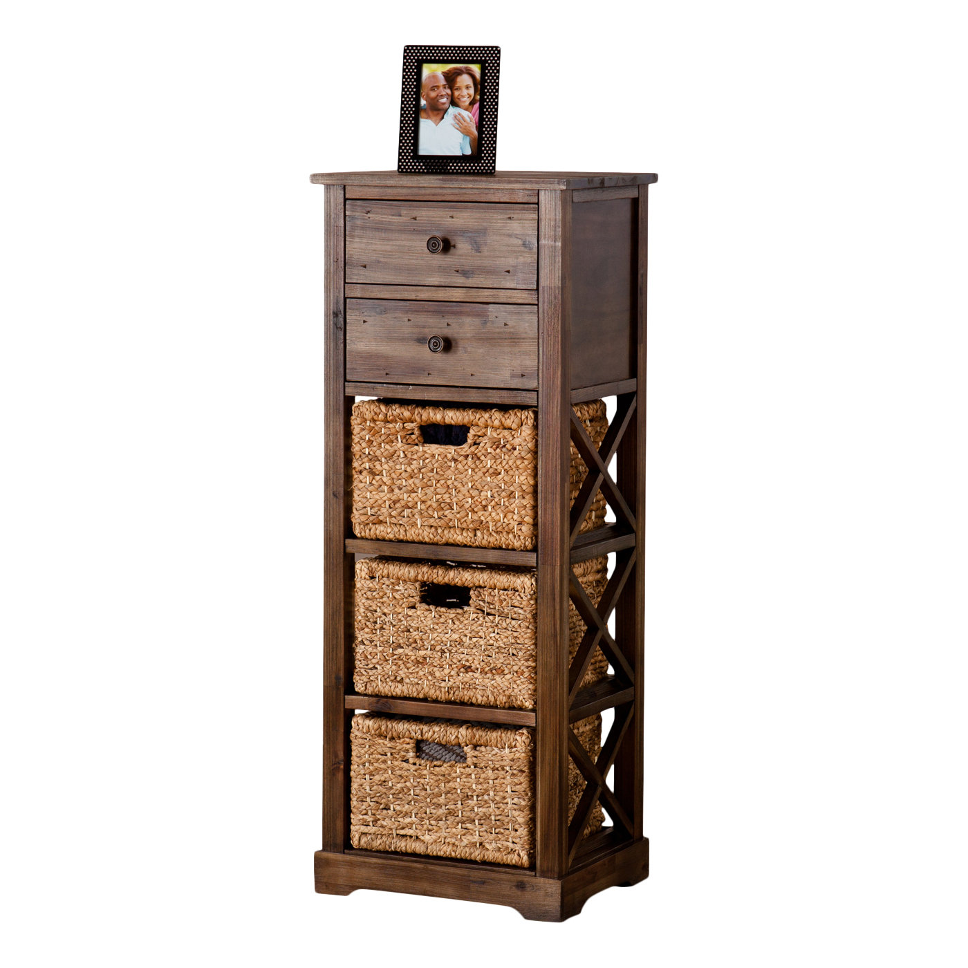 Stimson 2 Drawer Storage Chest 3 Basket Tower