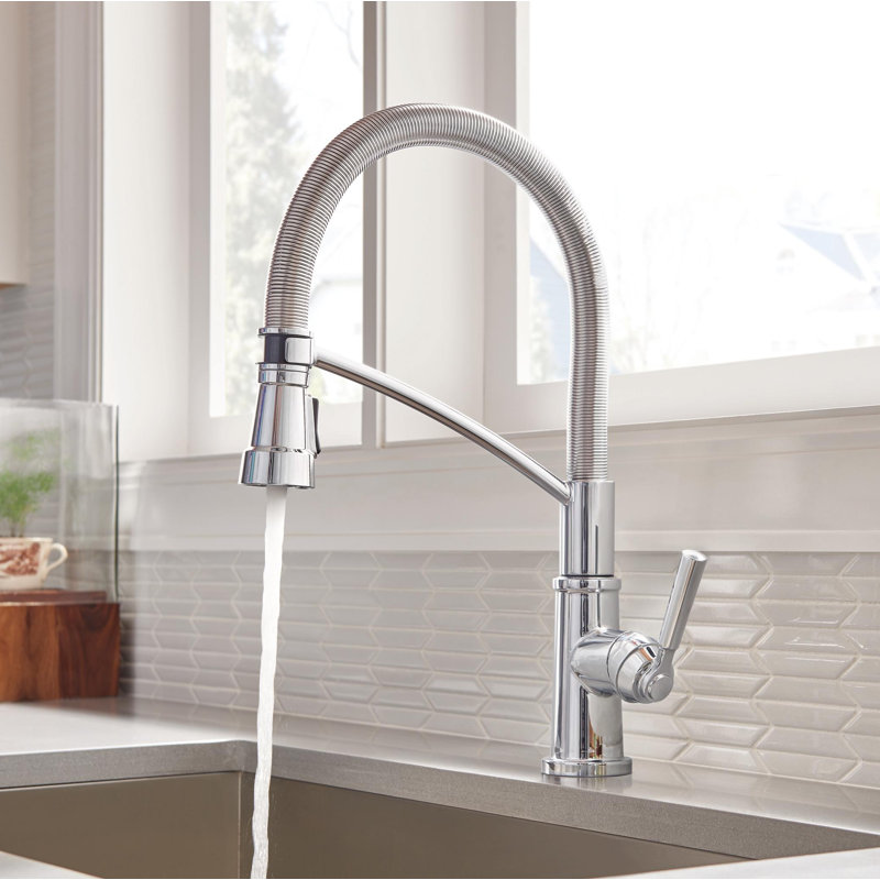Peerless Faucets Westchester Spring Spout Pull Down Single Handle Kitchen Faucet Wayfair