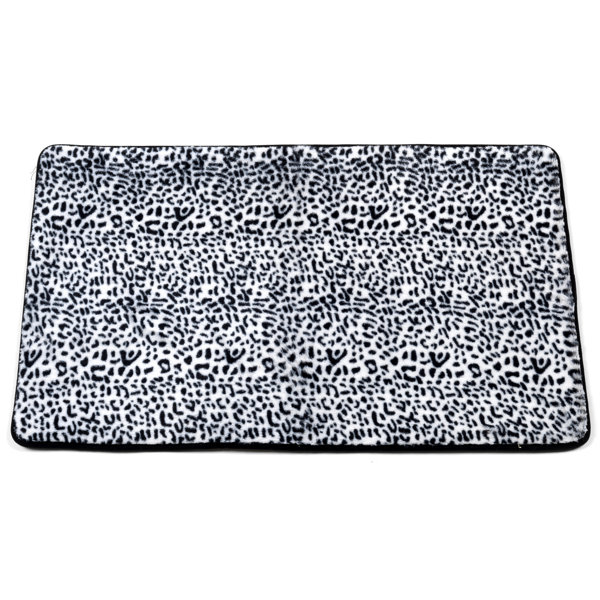 Bloomsbury Market Shadai Snow Leopard Faux Fur Rectangle Non Slip Animal Print Bath Rug Wayfair