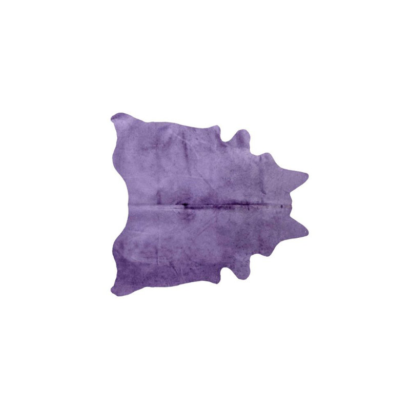 Brayden Studio Montague Cowhide Purple Area Rug Wayfair