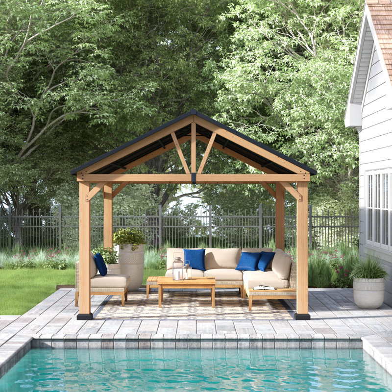 Sunjoy 11 Ft W X 13 Ft D Solid Wood Patio Gazebo Reviews Wayfair Show all better homes and gardens bond manufacturing caravan cindy crawford dc america garden oasis garden treasures hampton bay home casual jaclyn smith jra furniture living home martha stewart monarch numark industries pacific bay. 11 ft w x 13 ft d solid wood patio gazebo