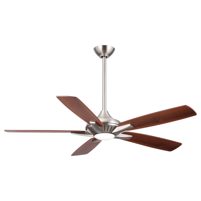 52" Dyno 5 - Blade Standard Ceiling Fan with Remote Control and Light Kit Included Finish: Brushed Nickel