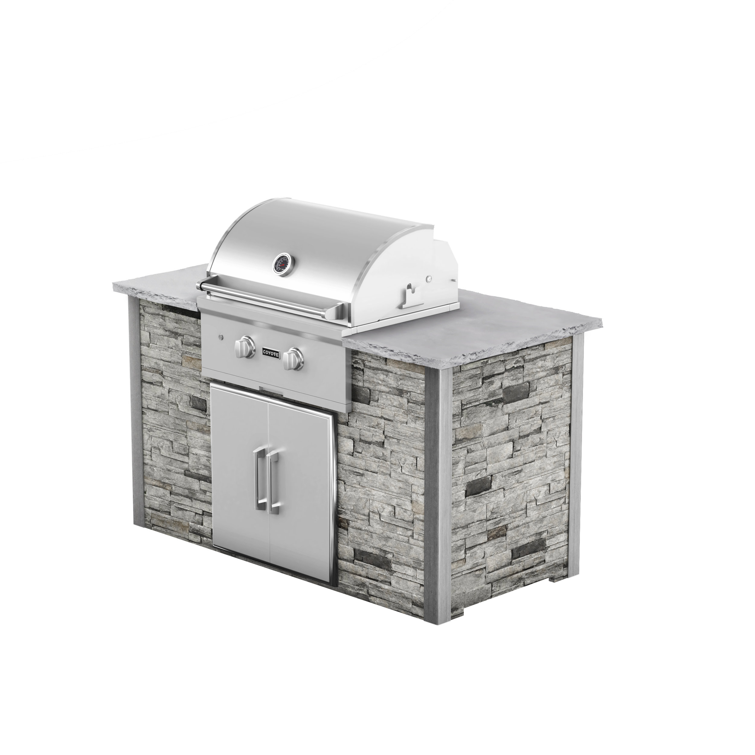 RTA Outdoor Living 60" 2Piece 2Burner Propane/Natural Gas BBQ Grill