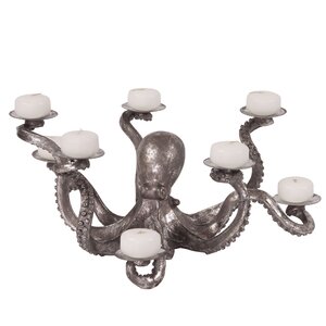 Resin Octopus Candelabra