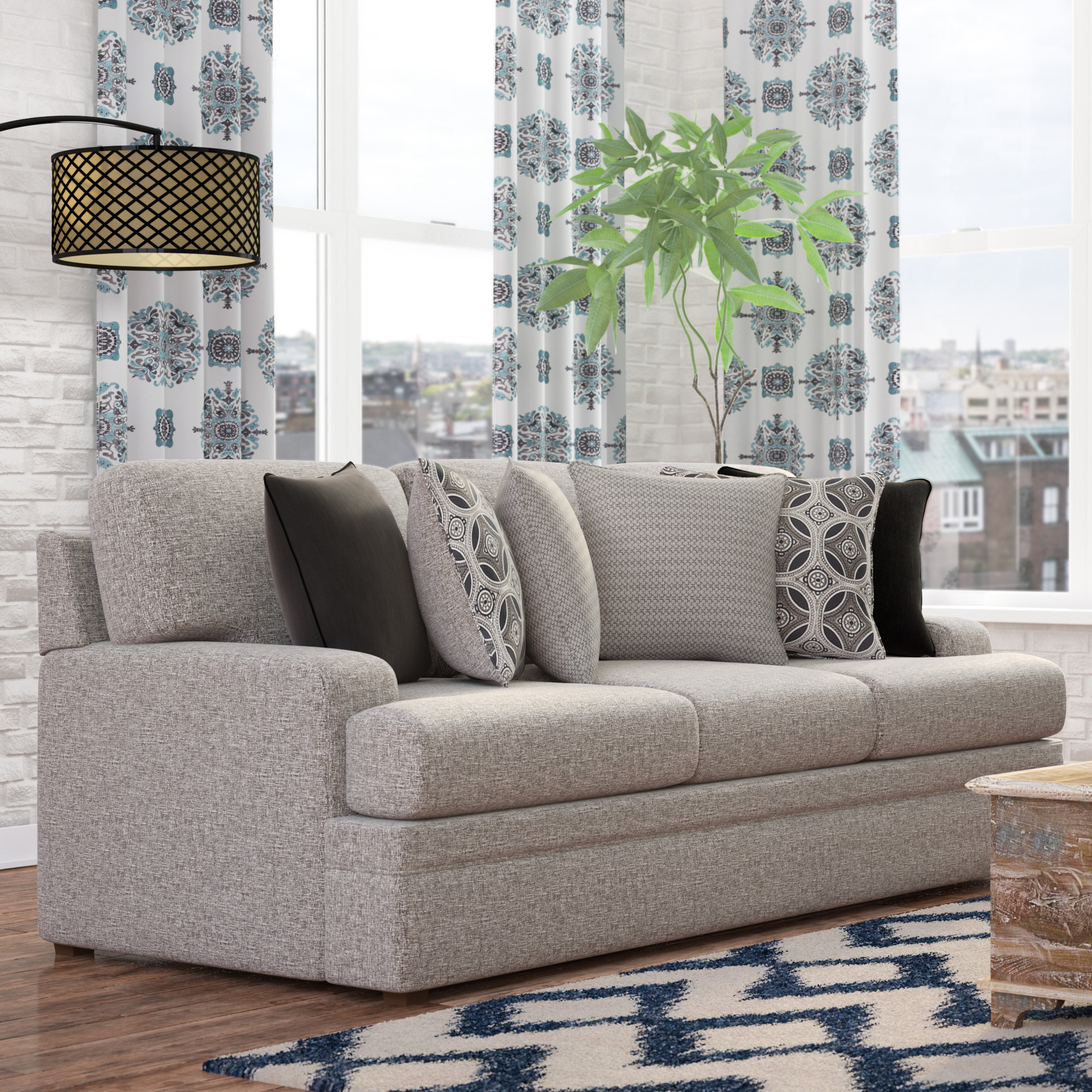 World Menagerie Elienor 96 Square Arms Sofa Reviews Wayfair World Menagerie Elienor 96 Square Arms