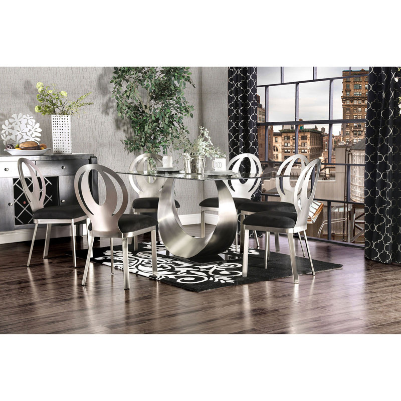 Orren Ellis Papken Upholstered King Louis Back Side Chair In Black Wayfair