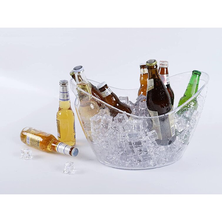 4 Litre Stainless Steel Ice Bucket Tub Wine Beer Champagne Bottle Cooler Chilled