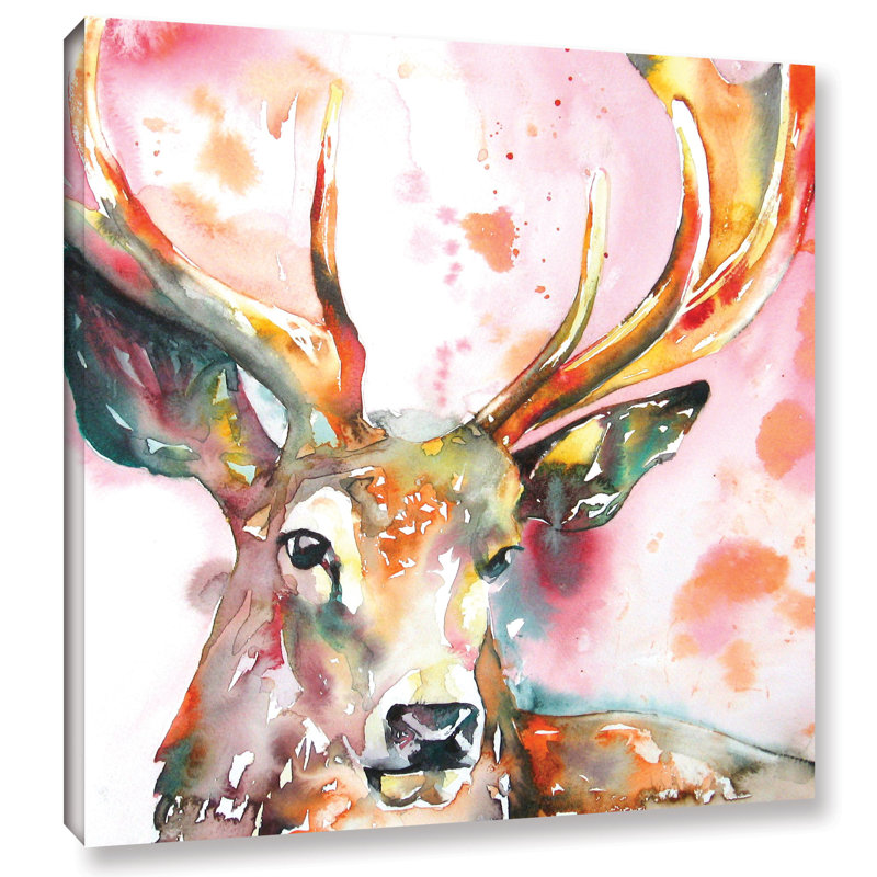 Latitude Run Stag Ii Painting Print On Wrapped Canvas Reviews