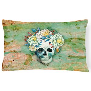 Day of the Dead Skull Lumbar Pillow