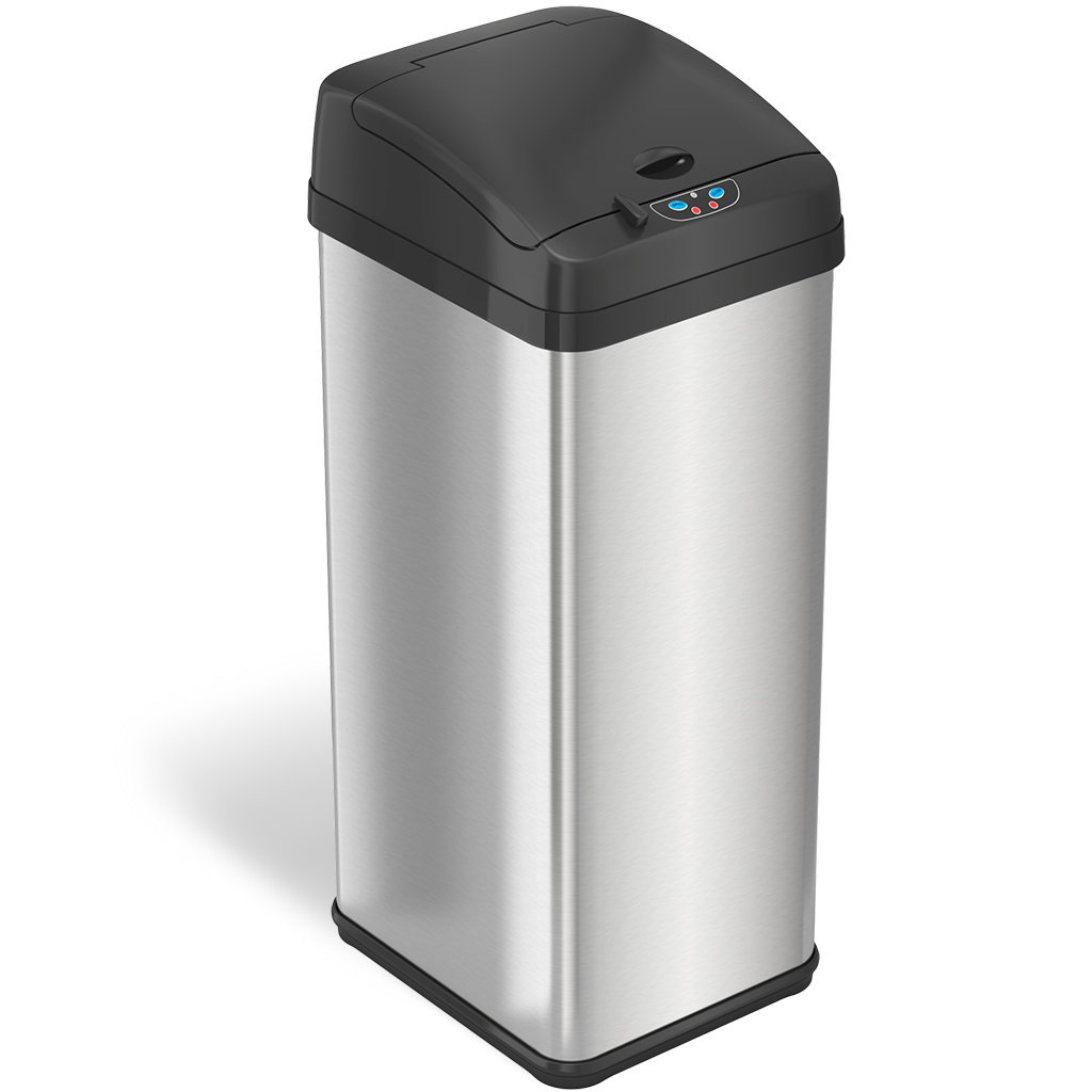 Itouchless 13 Gallon Pet Proof Sensor Trash Can With Absorbx Odour