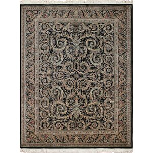 One-of-a-Kind Rocher Hand Knotted Wool Black Area Rug