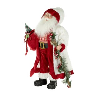 Exceptional Stunning Jolly SANTA Christmas ORNAMENT Standing Or Sitting 