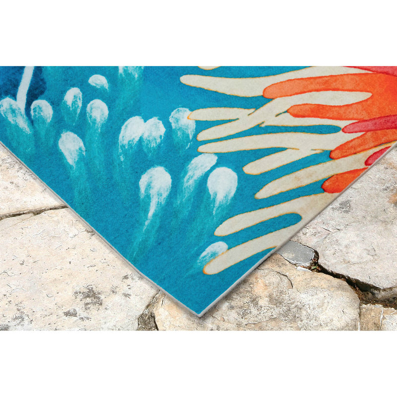 Bay Isle Home Thurman Reef And Fish Coral Non Slip Outdoor Door Mat Reviews Wayfair