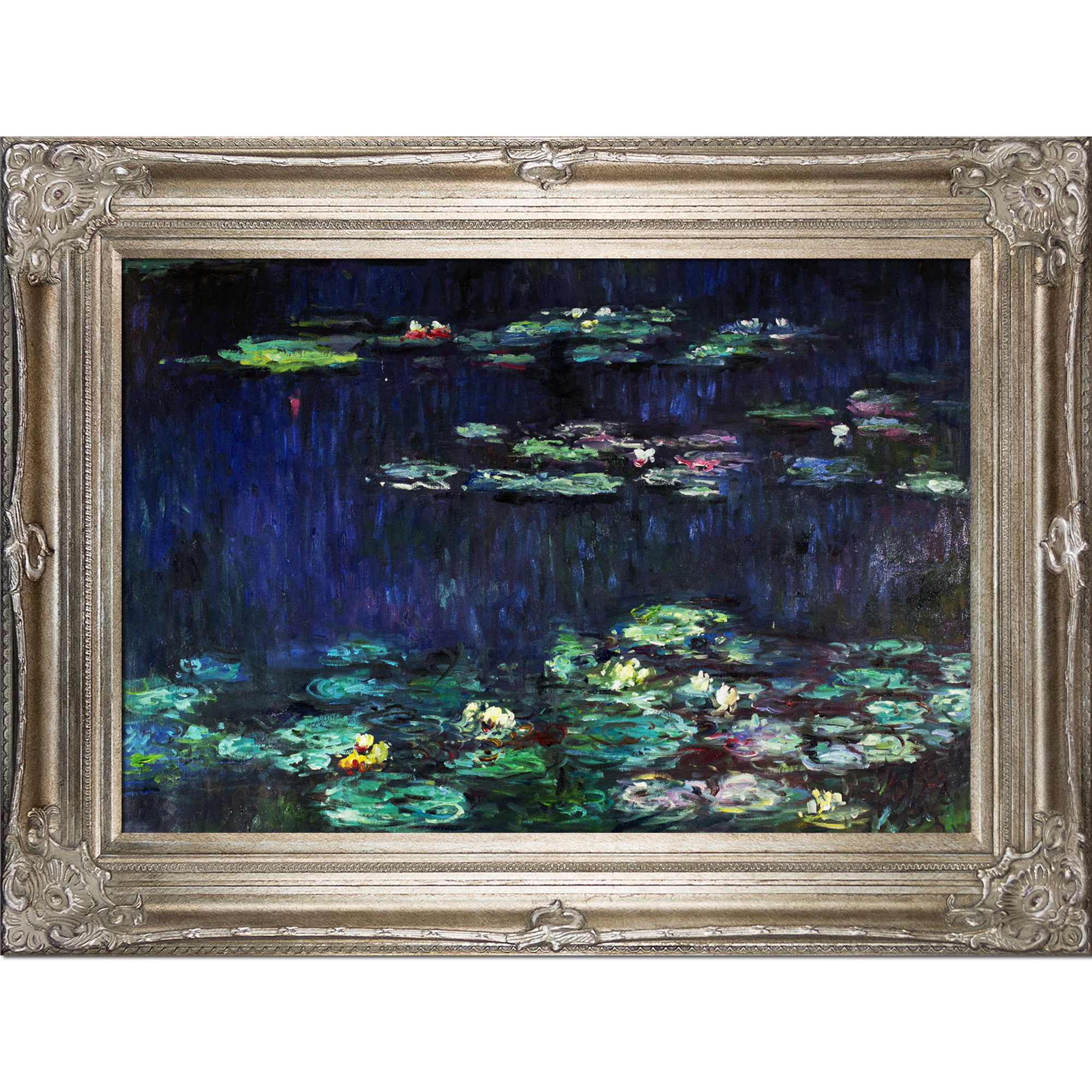 Water Lilies Green Reflections By Claude Monet Framed Painting Print Water Lilies Green Reflections By Claude Monet Framed Painting Print