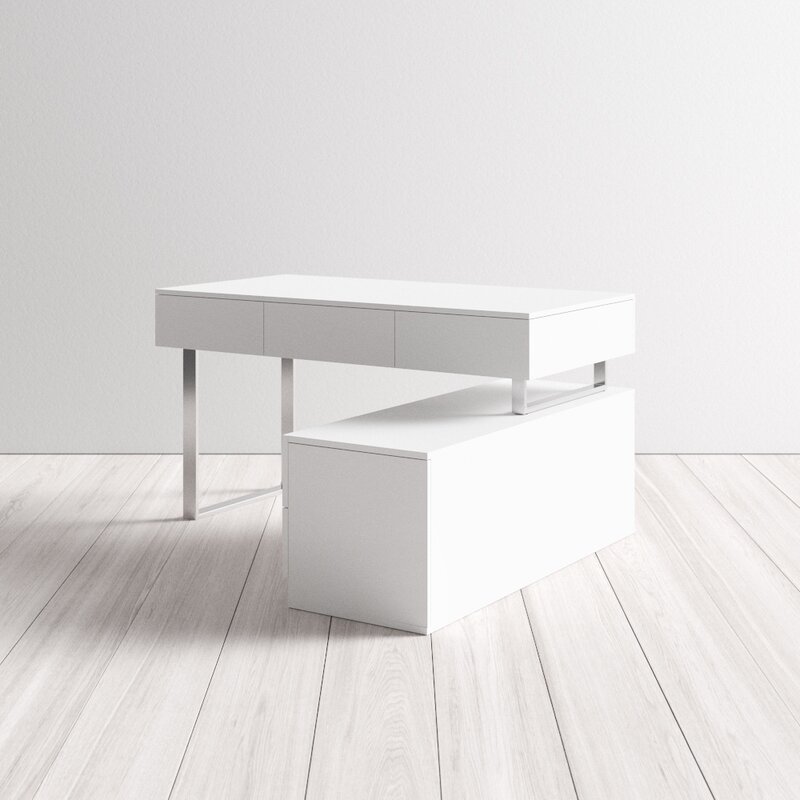 Leopold L Shape Desk With Hutch Reviews Allmodern