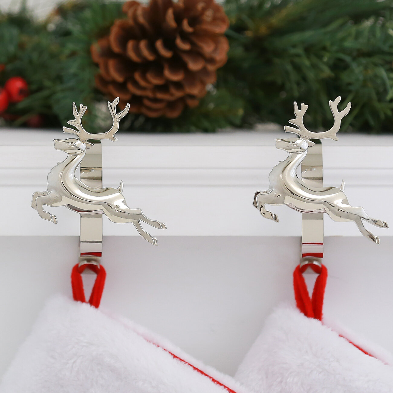 Snowman Evelyne 3pc Set Holiday Season Christmas Stocking Santa and Reindeer 