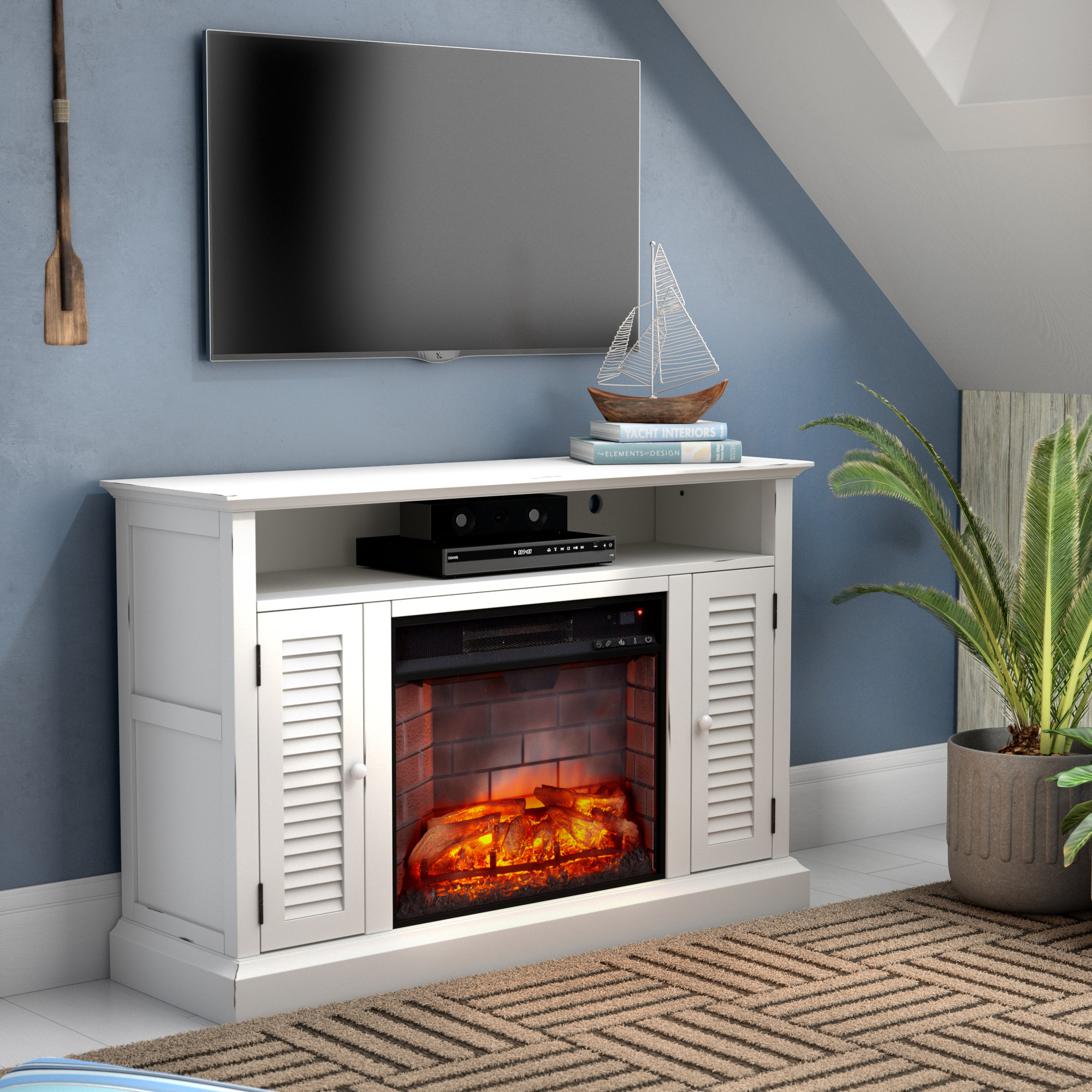Belfry Heating Contreras Tv Stand For Tvs Up To 48 With Fireplace