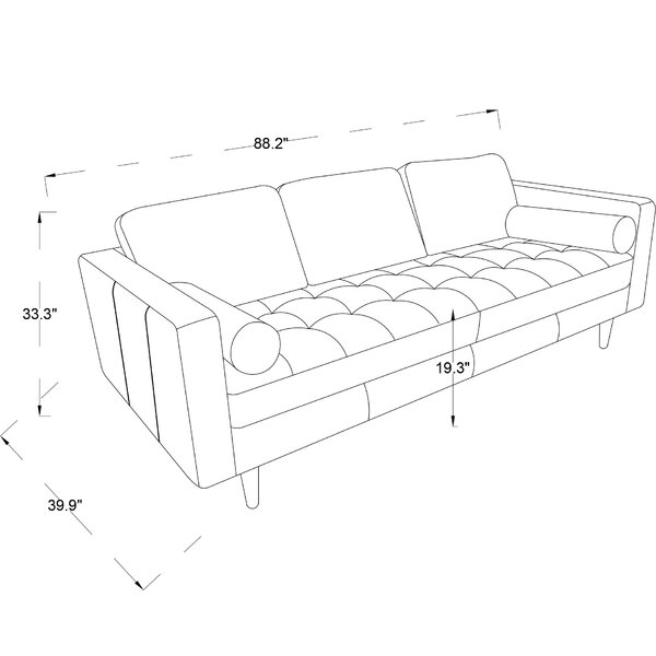 Mistana™ Tricia 88'' Square Arm Sofa & Reviews | Wayfair
