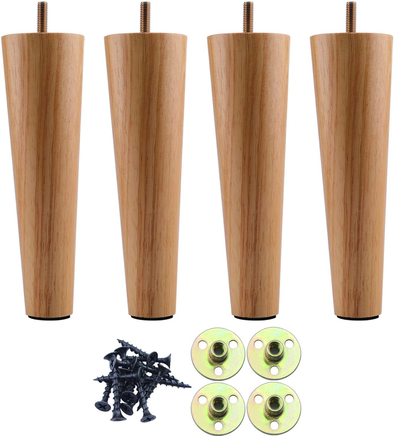 4pcs Solid Wooden Furniture Feet Leg Stand for Sofa Couch Bed Chair 