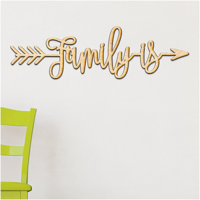 Winston Porter Family Is Arrow Wood Sign Home Gallery Wall Decor