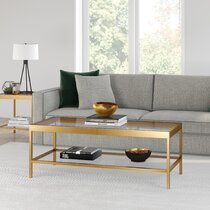 modern brass coffee table