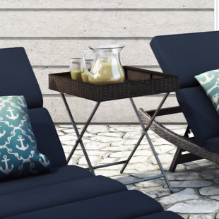 Sharon Folding Wicker Side Table