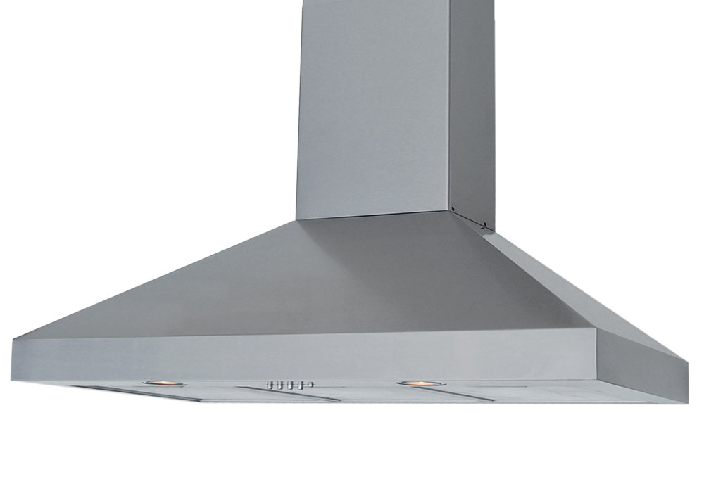 Windster 36 Inches 620 Cubic Feet Per Minute CFM Convertible Wall Mount Range Hood in Stainless