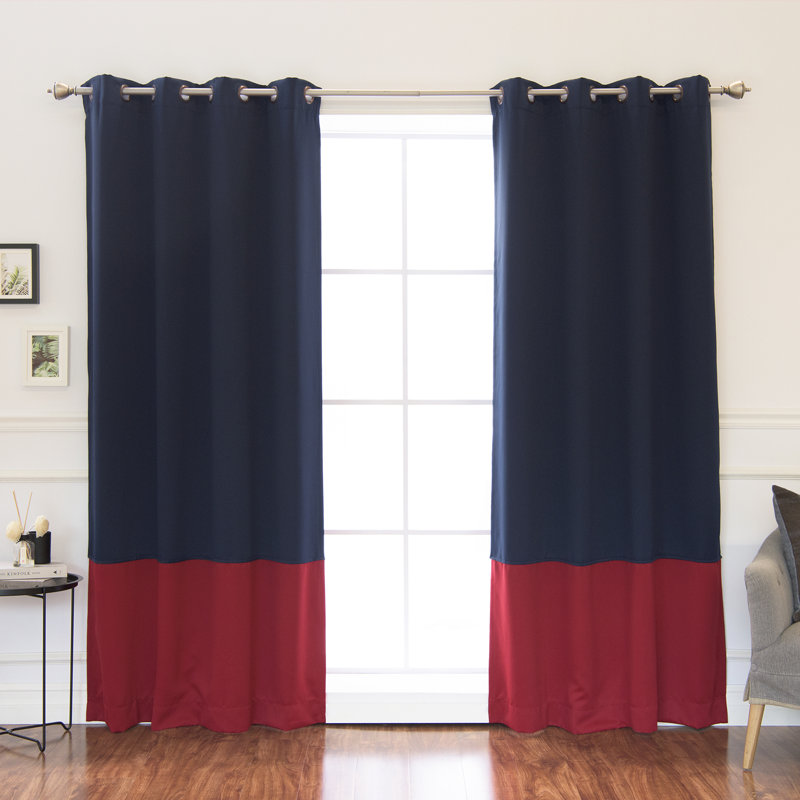 best home fashion, inc. colorblock insulated striped blackout best home fashion, inc. colorblock insulated striped blackout