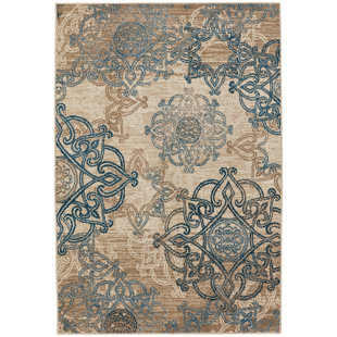 Indoor Entryway Rugs Wayfair Curtice Ecru Blue Indoor Outdoor Area Rug
