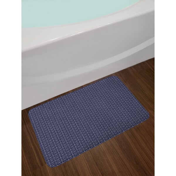 navy bath rug