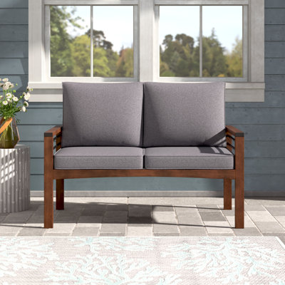 Piatto 48\" Wide Outdoor Acacia Loveseat with Cushions
INCOMPLETE