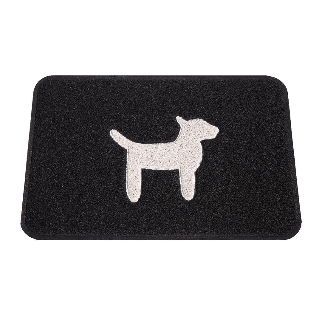 black dog mat