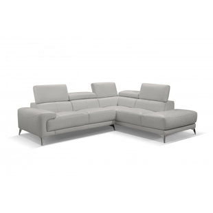 Mcclary Leather Sectional by Orren Ellis No Copoun
