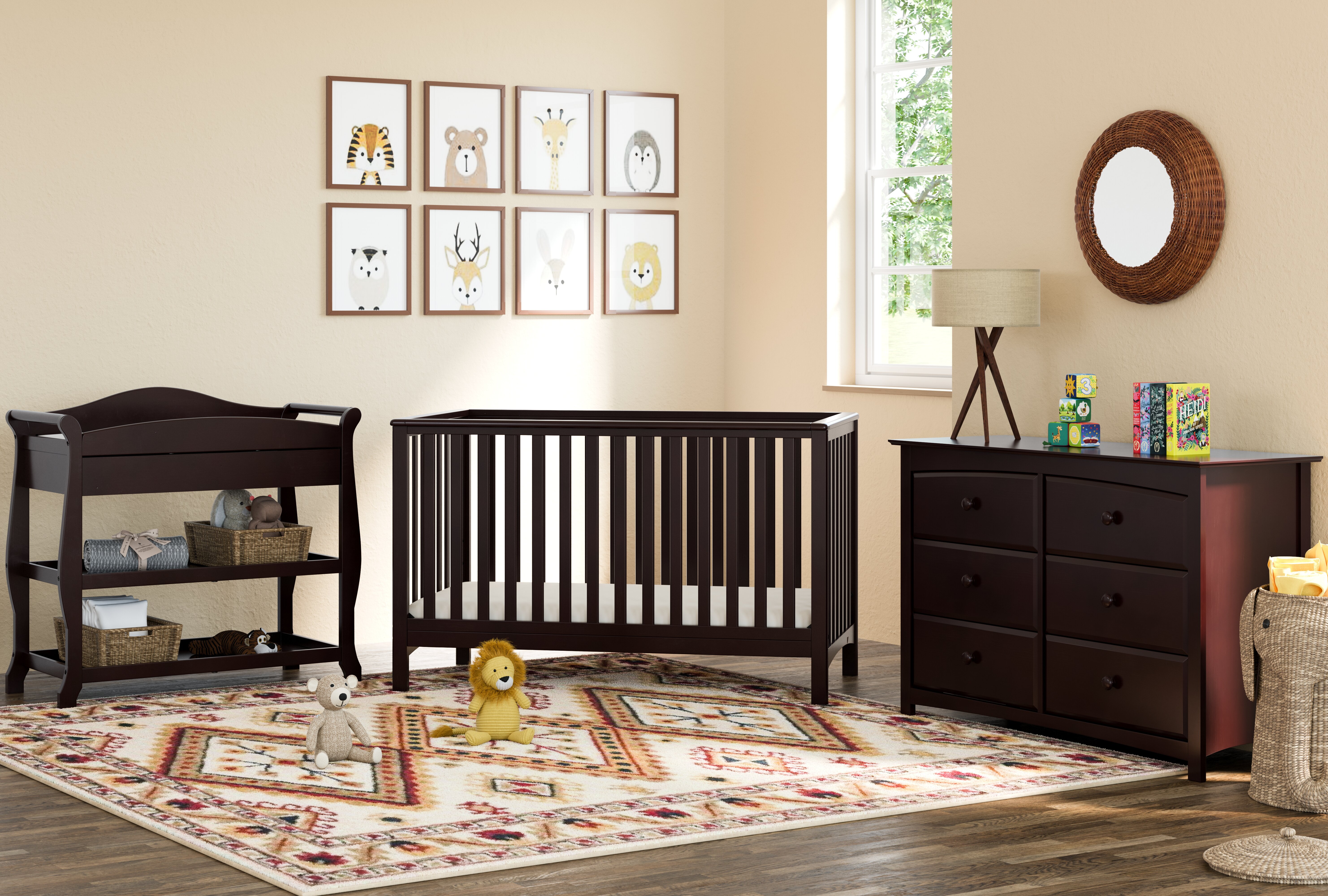 Storkcraft Hillcrest Convertible Crib 3 Piece Nursery Furniture