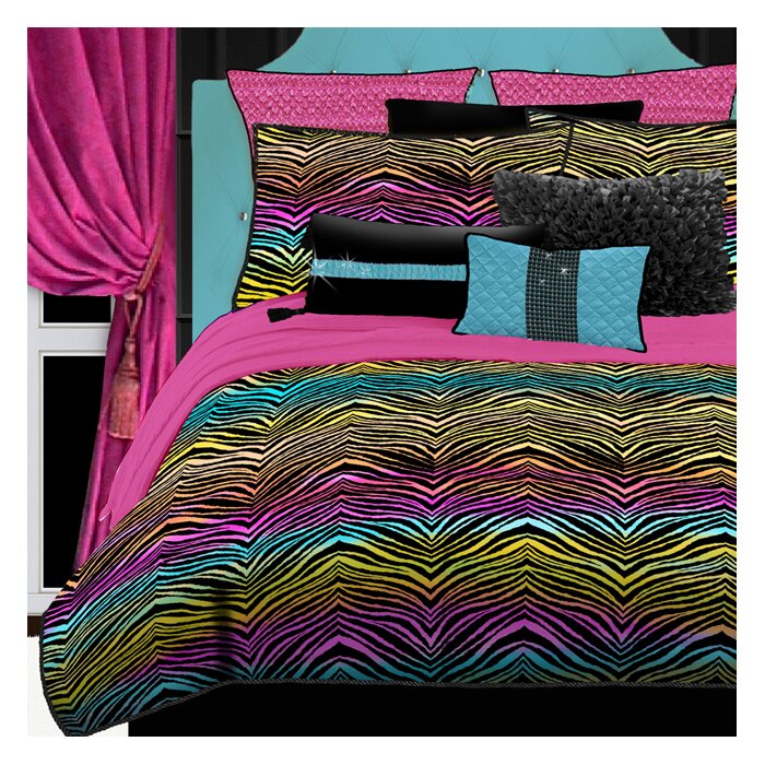 Veratex Rainbow Zebra Comforter Set Reviews Wayfair