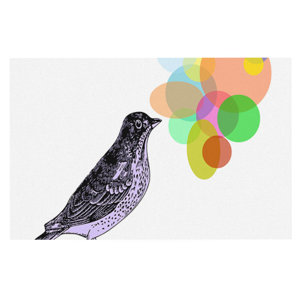 Sreetama Ray 'Candy Birds' Geometry Bird Doormat